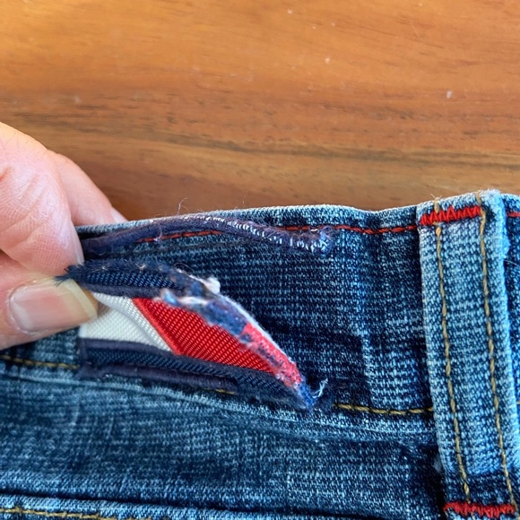 90’s Tommy Hilfiger Euro Flare Retro Mid Rise Vintage Tall Jeans - Picture 6 of 8